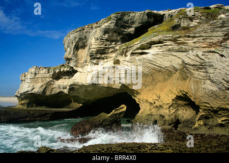 Waenhuiskrans Höhle, Arniston Stockfoto