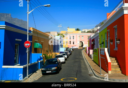 Bunte Häuser in Bo Kaap, Malay Altstadt Stockfoto