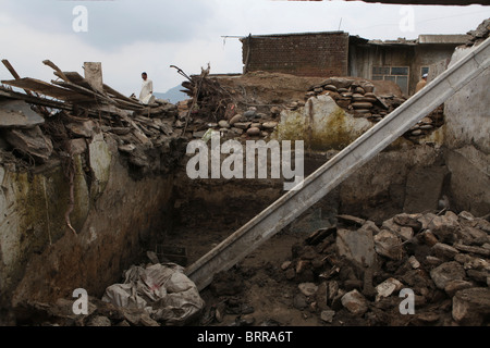 Opfer der schweren Überschwemmungen in Pakistan (2010) Stockfoto