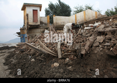 Opfer der schweren Überschwemmungen in Pakistan (2010) Stockfoto