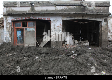 Opfer der schweren Überschwemmungen in Pakistan (2010) Stockfoto