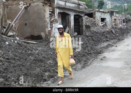 Opfer der schweren Überschwemmungen in Pakistan (2010) Stockfoto