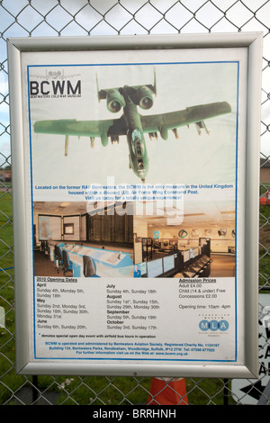 Museum des Kalten Krieges Bentwaters, ehemaliger USAF Airbase, Suffolk, England Stockfoto