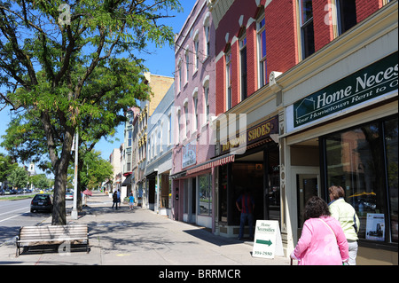USA New York Canandaigua NY Main Street mit ihren Geschäften Stockfoto