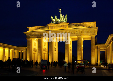 Berlin Brandenburger Tor Nacht - Berlin Brandenburger Tor Nacht 10 Stockfoto