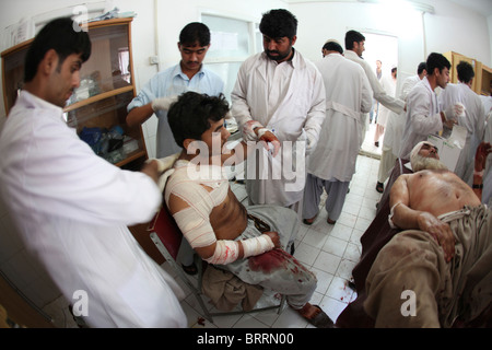 Opfer von einem IED-Anschlag in Afghanistan Stockfoto