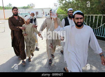 Opfer von einem IED-Anschlag in Afghanistan Stockfoto