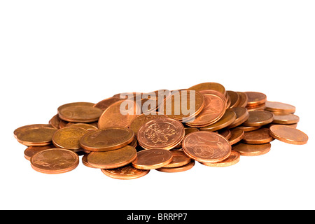 Euro-Cent-Münzen Stockfoto