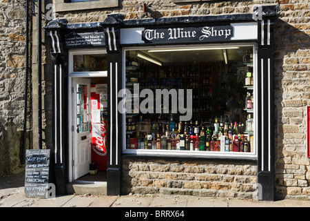 Unabhängig von Lizenz-Shop, Grassington, North Yorkshire, England, UK Stockfoto