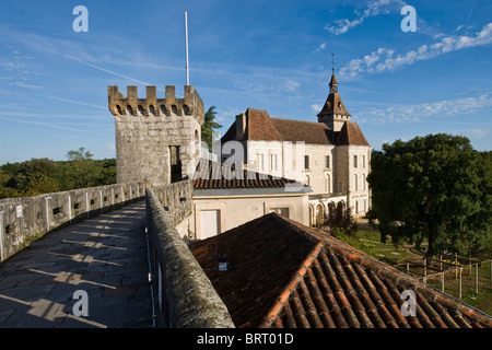 Stadtmauer von Rocamadour Burg, Aquitaine, Frankreich Stockfoto