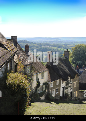 Gold Hill in Shaftesbury Dorset UK Stockfoto