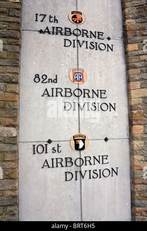 Das Mardasson Memorial in Bastogne für die amerikanischen Soldaten verwundet oder getötet in der Schlacht der Ausbuchtung, Belgien. Stockfoto