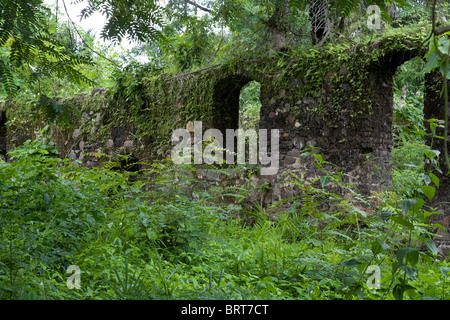 zerstörten Mauern des Slave Fort auf Bunce Island Sierra Leone Westafrika Stockfoto