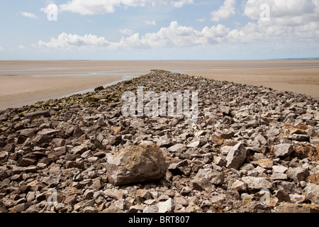 Böschung an Jenny Brown Punkt in Silverdale, Lancashire. Stockfoto