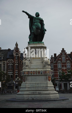 Statue von Jacob van Artevelde, Gent, Gent, Belgien Stockfoto