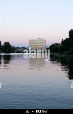 ENI Palast Eur Wolkenkratzer bauen Rom Italien See Stockfoto