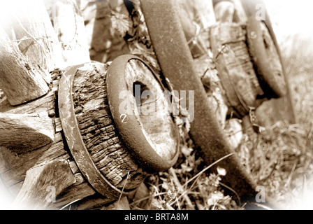 Alte Hof Cartwheels.  Landschaftsbild Stockfoto