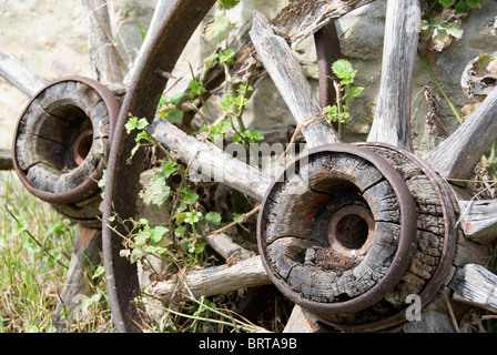 Alte Hof Cartwheels.  Landschaftsbild Stockfoto