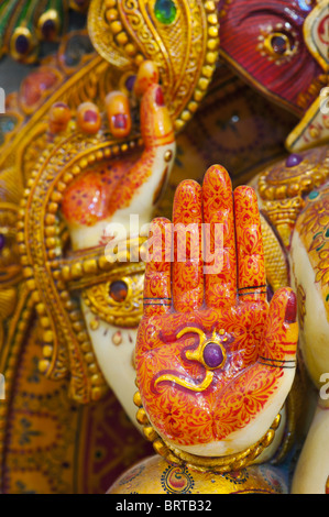 Hindu Elefantengott, Lord Ganesha. Reich verzierte Marmor statue. Indien Stockfoto