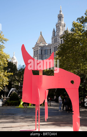 Statuesque Art Display, City Hall Park, NYC 2010 Stockfoto