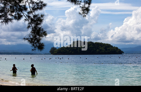 Einen Blick auf Manukan Island in der Nähe von Kota Kinabalu in Sabah, Malaysia getragen Stockfoto