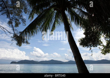 Einen Blick auf Manukan Island in der Nähe von Kota Kinabalu in Sabah, Malaysia getragen Stockfoto