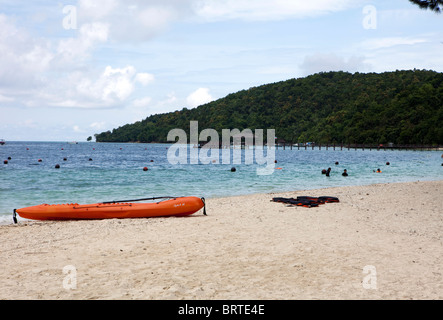 Einen Blick auf Manukan Island in der Nähe von Kota Kinabalu in Sabah, Malaysia getragen Stockfoto