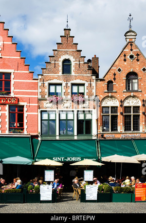 Busy Restaurant, Grand Hotel, Brügge, Belgien, Europa Stockfoto