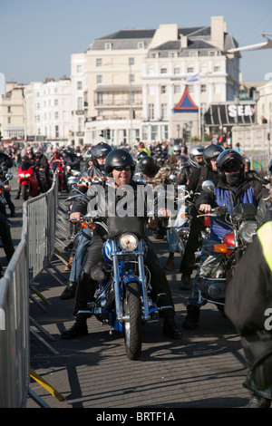 Brightonia 2010, Brighton Seafront Biker übernommen Stockfoto