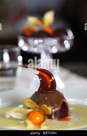 Kuchen Teekuchen zuckerhaltige Karamell Stockfoto