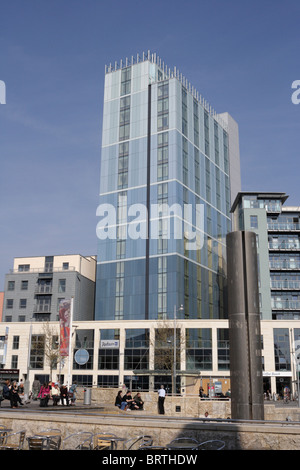 Radisson Blu Hotel im Zentrum von Bristol, England, am Broad Quay. Moderne Architektur Stockfoto