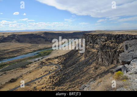 Snake River Tal unterhalb des Swan fällt Dam in Idaho, USA Stockfoto