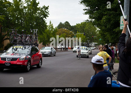 Szene aus der 2010 Amgen Tour of California in Modesto, Kalifornien Stockfoto