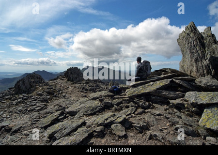 Ein Tag auf der Glyders Stockfoto