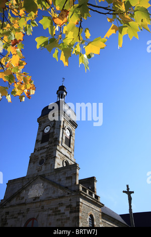 Das 19. Jahrhundert Kirche in der Stadt Pleine-Fougères, in der nördlichen Bretagne Stockfoto