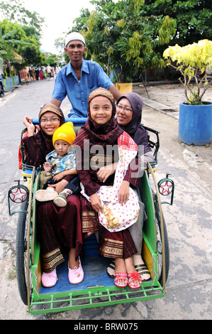 Becak Belakang Padang, Riau-Inseln, Indonesien Stockfoto