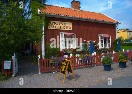 Cafe außen Sigtuna die älteste Stadt in Schweden im Großraum Stockholm Bereich Stockfoto