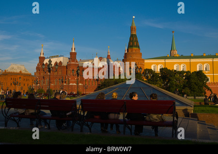 Ploshchad Manezhnaya Platz neben dem Kreml Moskau Russland Mitteleuropa Stockfoto