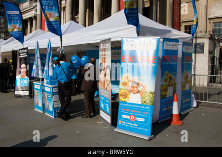 Nigeria 50. Jahrestag der Unabhängigkeit Feier Trafalgar Square Sq London England Europa Stockfoto