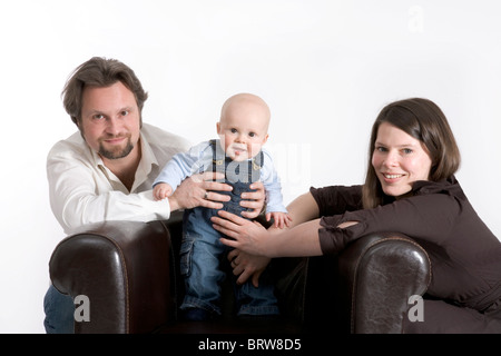 Familie, Vater, Mutter und baby Stockfoto