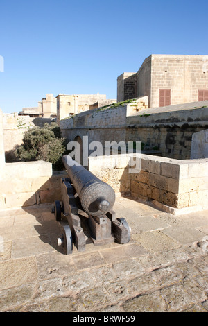 Blick von der Zitadelle über Victoria, Rabat, Gozo, Malta, Europa Stockfoto