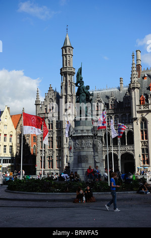 Marktplatz, Brügge, Belgien Stockfoto