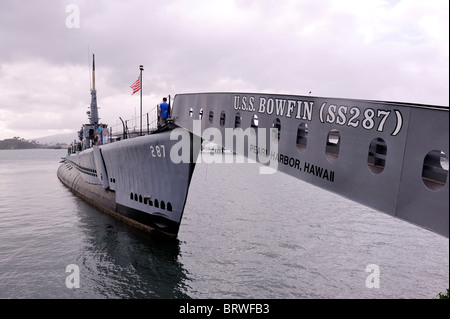 WW2 u-Boot USS Bowfin. USS Bowfin u-Boot Museum & Park, Bestandteil des USS Arizona Memorial Museum in Pearl Harbour, Hawaii Stockfoto