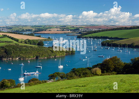 Blick entlang Kingsbridge Mündung in der Nähe von Salcombe Stockfoto