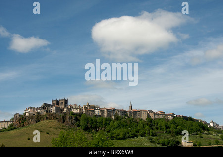 Montain Stadt Saint Flour, Cantal, Auvergne, Frankreich, Europa Stockfoto