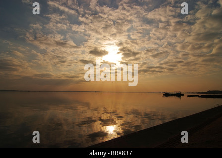 See in der Abendsonne Stockfoto