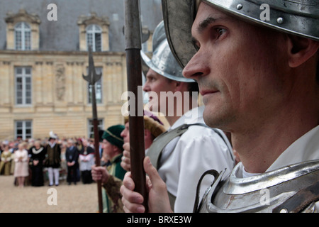 HISTORISCHE REKONSTRUKTION, SCHLOSS D'ANET, FRANKREICH Stockfoto