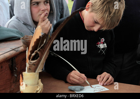 HISTORISCHE REKONSTRUKTION, ANET, FRANKREICH Stockfoto