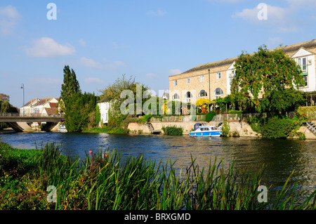 Fluss Great Ouse bei St Neots, Cambridgeshire, England, Uk Stockfoto