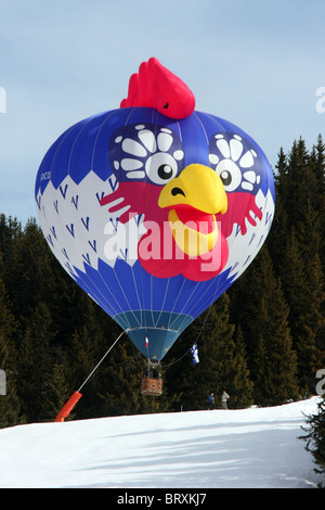 LES SAISIES PASS, HEIßLUFTBALLON-RALLYE, SAVOY (73), FRANKREICH Stockfoto